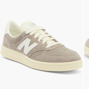 New Balance Men's Taupe and White Sneakers